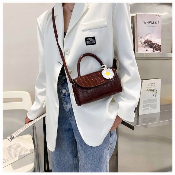 Crocodile pattern small bag new simple single shoulder bag - Picture 5 of 10